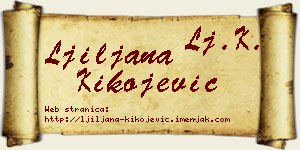 Ljiljana Kikojević vizit kartica